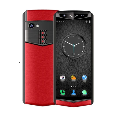 Роскошный смартфон 3," 3 ГБ ОЗУ 32 Гб ПЗУ Android 8,1 gps Bluetooth точка доступа Лицо ID кожаный телефон 4G LTE мобильный телефон - Цвет: red black
