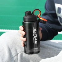large capacity portable sport water bottle with stainless steel filter gym fitness outdoor sports shaker drink bottle bpa free