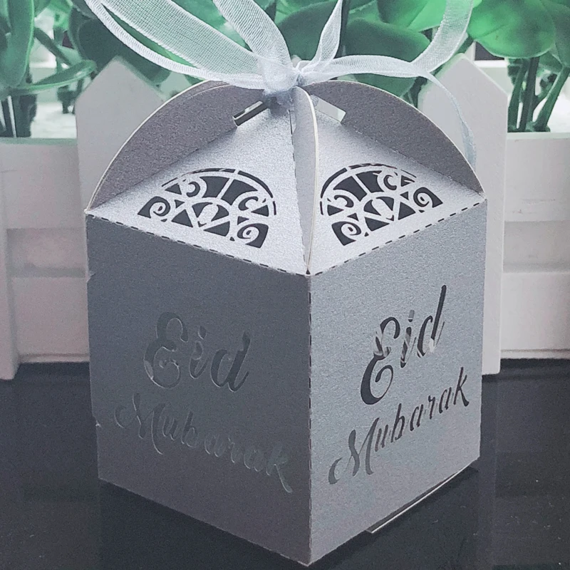 10 шт. Happy Eid Mubarak коробка для конфет украшения для Рамадана DIY бумажные подарочные коробки коробка для подарка исламский мусульманский аль-Фитр Eid вечерние поставки