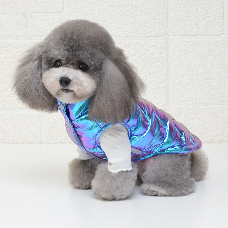 Зимнее пальто для домашних животных одежда 2019 зимняя теплая лазерная куртка