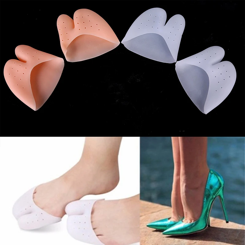 Мягкие накладки на переднюю часть стопы, силиконовые гелевые накладки для пальцев, защита от боли на высоких каблуках, гелевые накладки для ...