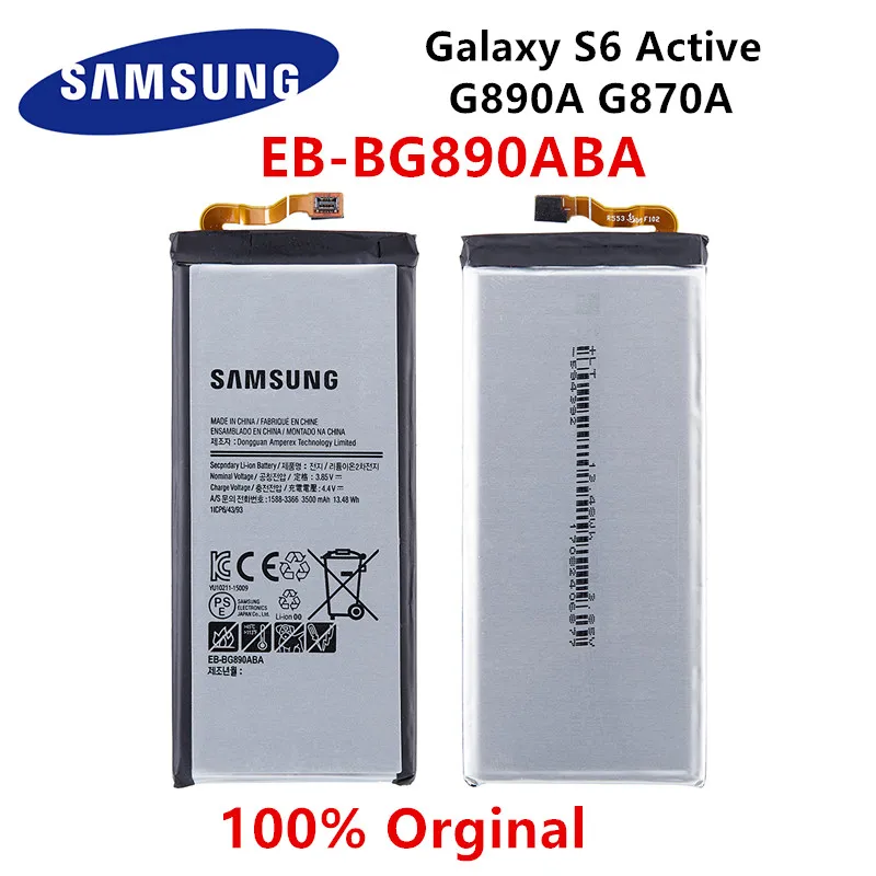 SAMSUNG Orginal  EB-BG890ABA Replacement 3500mAh Battery For Samsung Galaxy S6 Active G890A G870A  Mobile phone Batteries