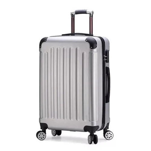 Silver KLQDZMS Новая мода ретро 2" 24 дюймов багаж на колёсиках Спиннер бизнес сумка для путешествий чемодан брендовая сумка на колесиках - Цвет: Silver