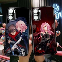 guilty crown anime phone case for xiaomi redmi poco f1 f2 f3 x3 pro m3 9c 10t lite nfc anime black cover silicone back prett mi