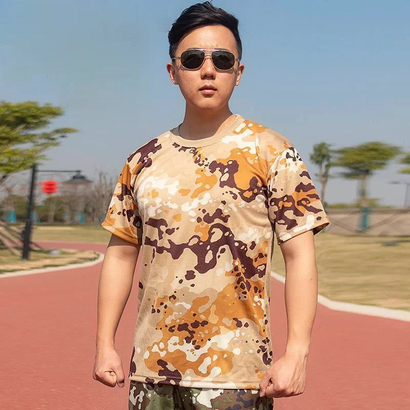 

Camouflage Tactical Shirt Short Sleeve Men's Quick Dry Combat T-Shirt Military Army T Shirt Camo Outdoor Hiking Hunting Shirts