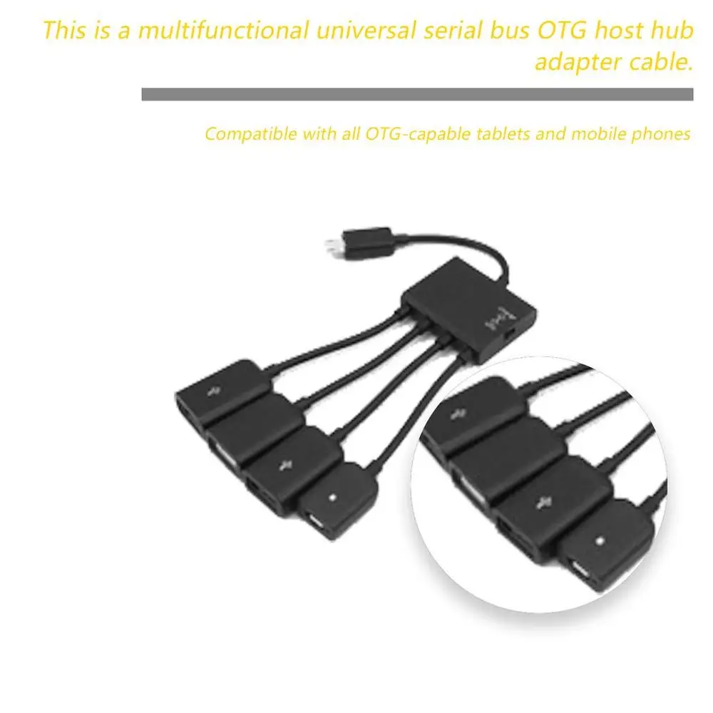4 в 1 Порты Micro usb хаб адаптера переменного тока с Мощность зарядки OTG USB HUB хост