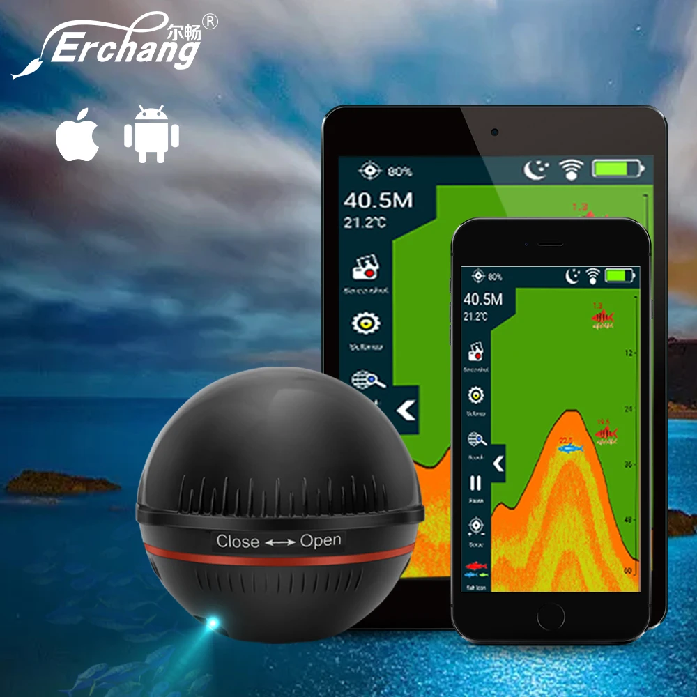 Эхолот Erchang XA02 портативный беспроводной с поддержкой IOS и Android|Рыболокаторы| |