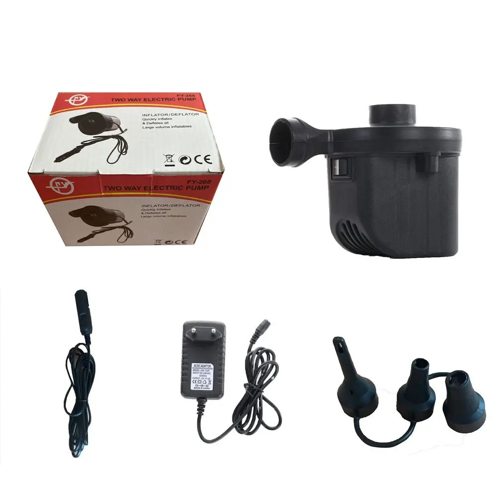 

268A/668C Portable Electric Air Pump Air Mattress Boat Car Ballon Auto Air Inflatable Pump For Car Home Use Camping Inflator