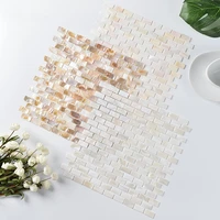 Nordic Wall Sticker Natural Shell Mosaic Tile for Bathroom Kitchen Living Room Decoration 29 x 29 Sheet Size 11pcs