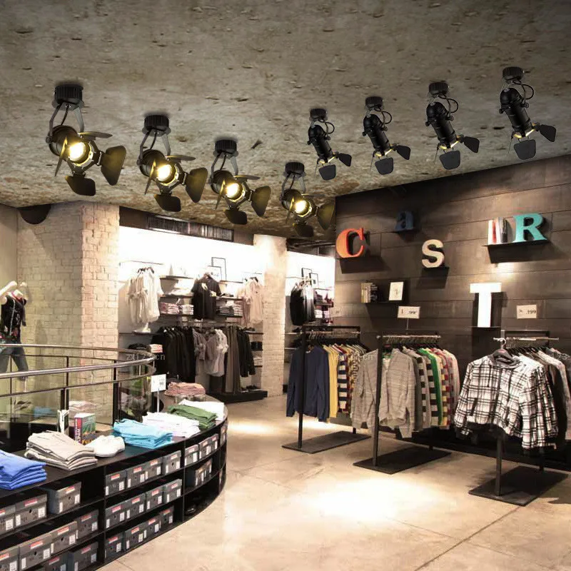 Промышленный винтажный потолочный светильник в стиле амбара светодиодный для