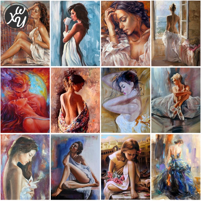 Алмазная живопись Стразы сделай сам вышивка сексуальной леди круглая квадратная