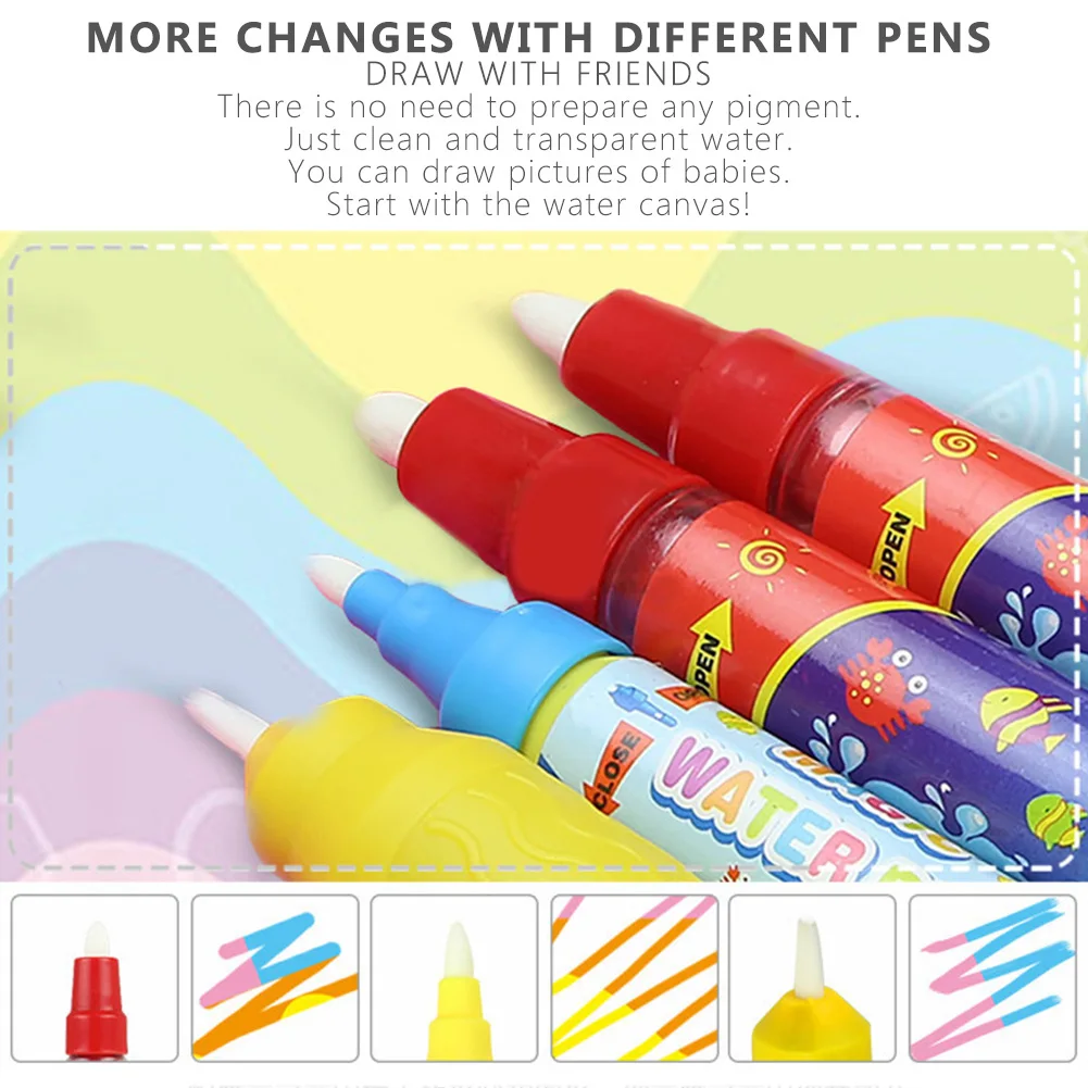 40X40 дюймов Аква каракули коврик без чернил Безопасный и запаха Многоразовые