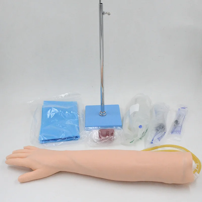 IV Training Arm Model Vein Puncture with Bag Venipuncture Medical Teaching and Practice Tool Manikin Hospital Used Life Size