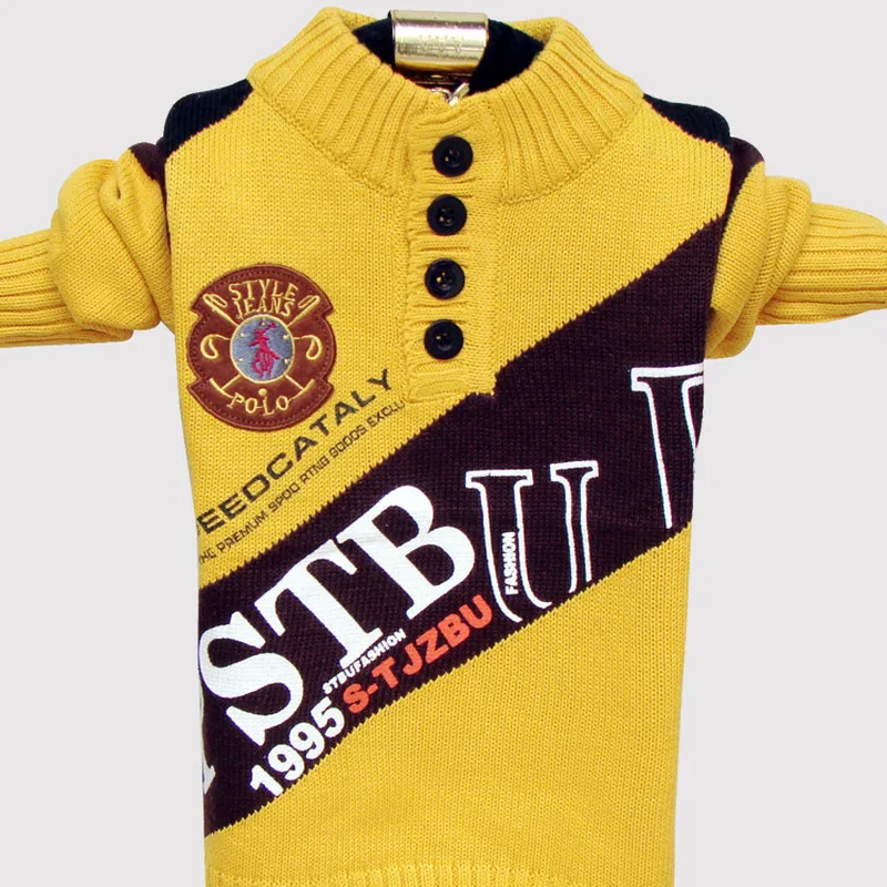 2019 зимний детский свитер с воротником под горло хлопковая спортивная одежда