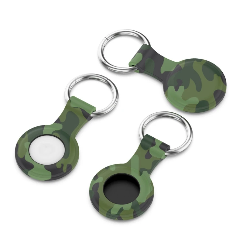 

Silicone Protector Cover with Keychain For AirTags Shockproof Anti-scratch Anti-fall Silicone Protective Case Shell For Air Tags