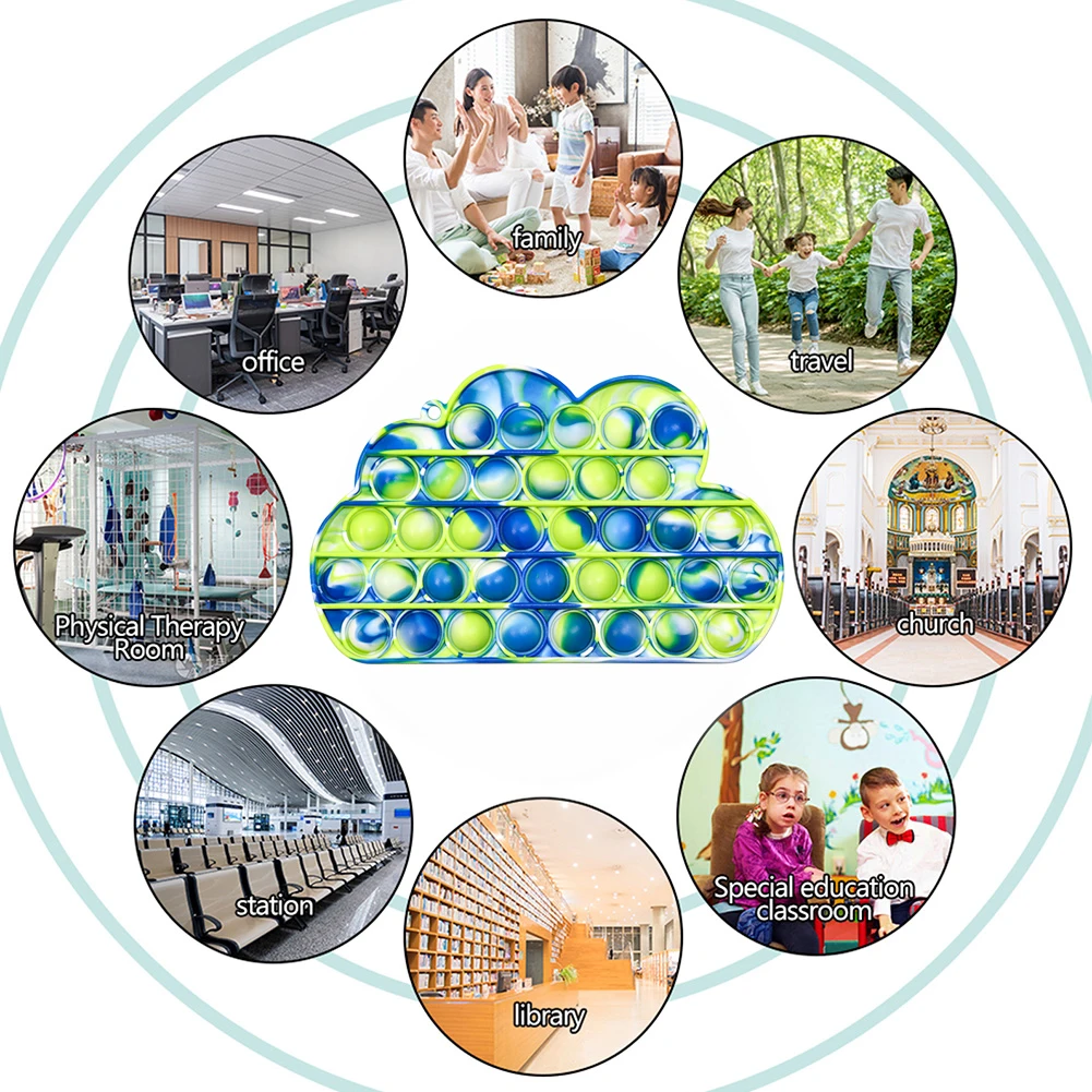 

Fidget Toy Bubble Sensory Autism Squishy Stress Reliever Toys Adult Child Funny Anti-stress Push It Fidget Reliver Stress