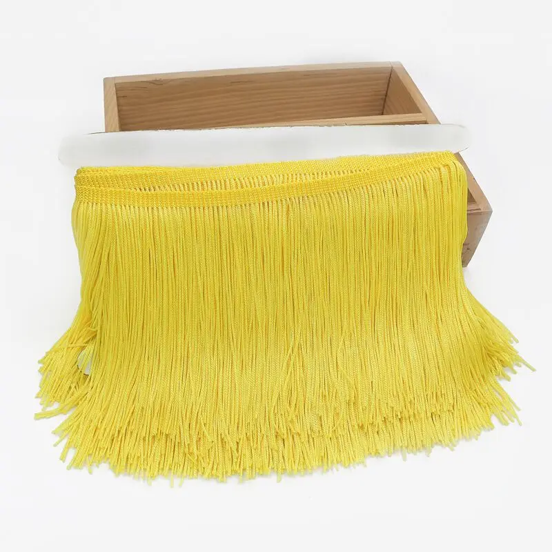 Оптовая продажа 10 ярдов 15 см длинная бахрома кружевная кисточка Полиэстеровая