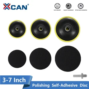 XCAN полировальный самоклеящийся диск 3-7 дюймов, полировальный диск M10 80 мм  180 мм для автомобиля, полировальная пластина, инструменты, полировальная липкая пластина