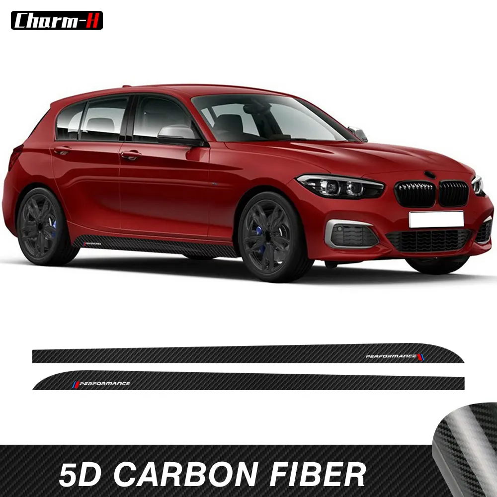 

2 шт. M производительность боковая юбка подоконник полосы наклейки для BMW 1 серии F40 M Спортивная модель аксессуары