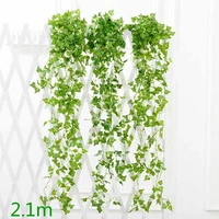 1pcs 210cm artificial plants green leaves leaf wedding jungle party artificial plantas artificiales para decoracion