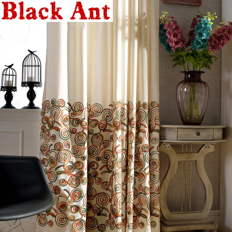 Цветные бесконечный занавес для детской комнаты окон спальни льняная занавеска