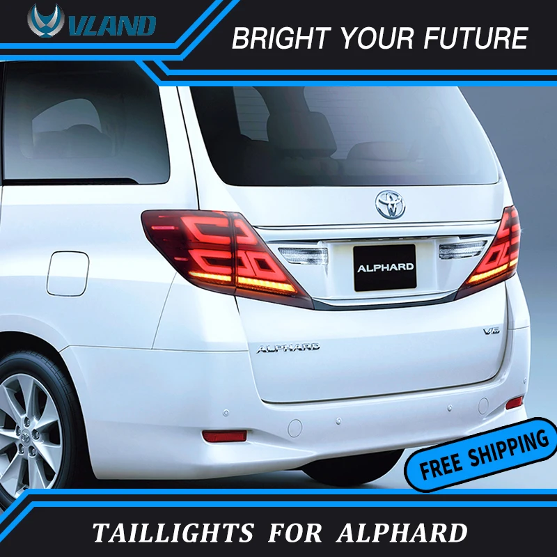 VLAND заднего светильник для Verllfire Toyota Alphard/Vellfire хвост s 2007-2013 задний фонарь с
