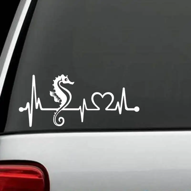 8 "* 3 5" Seahorse Heartbeat Lifeline монитор виниловая наклейка стикер автомобиля |