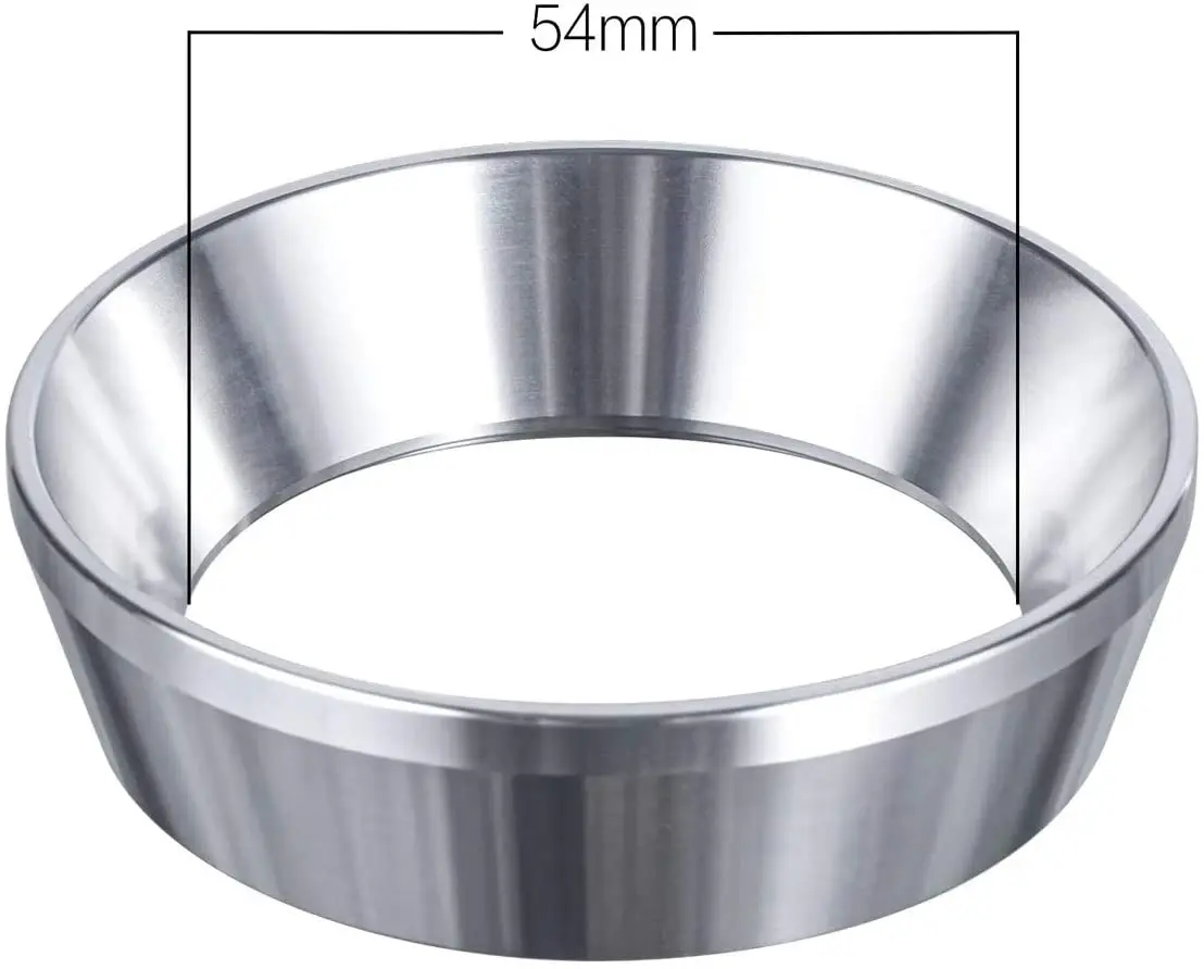 

54/51/58mm Espresso Dosing Funnel, Stainless Steel Coffee Dosing Ring Compatible with 54mm Breville Portafilter