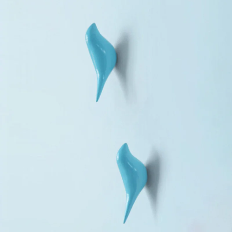 Креативные настенные крючки в форме птицы деревянный стеллаж для хранения зерна