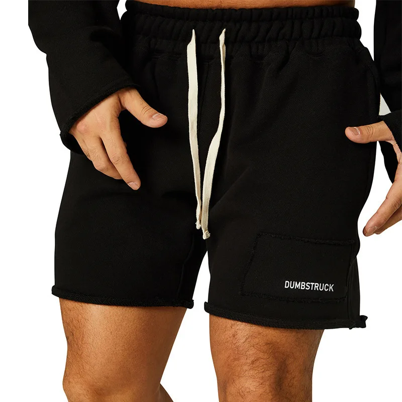 

Men's Sports Shorts Muscle Fitness Leisure Burr Cotton Trend Aesthetics Moisture Wicking