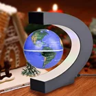 C-образный светодиодный светильник-карта мира, Плавающий глобус, антигравитационный, магнитный, левитационный светильник, украшение для дома на Рождество, день рождения
