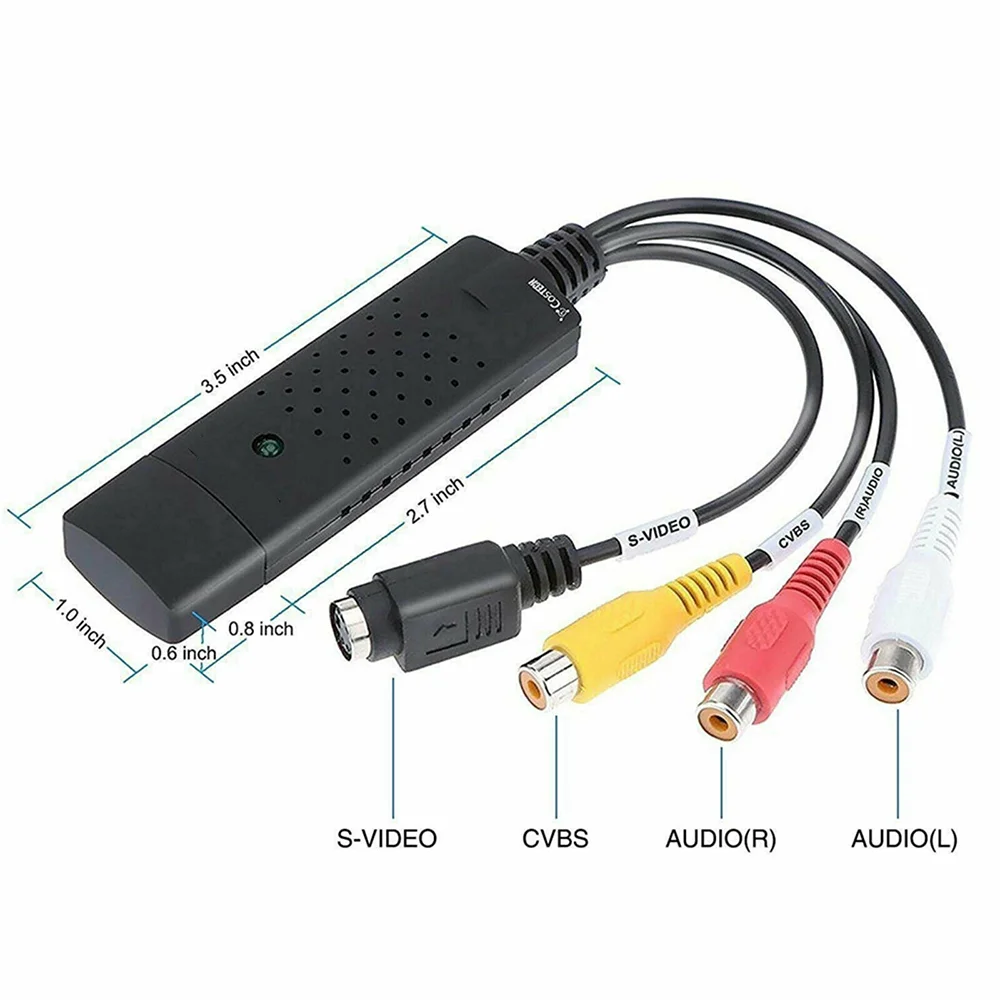 USB 2 0 конвертер VHS в DVD Конвертация аналогового видео цифровой формат аудио запись