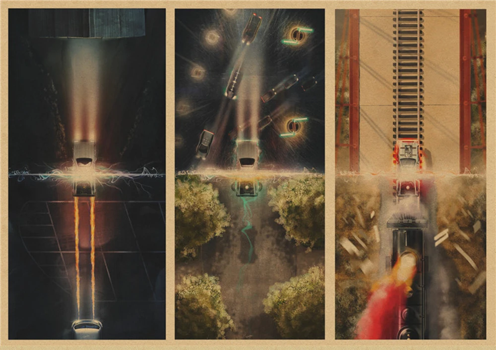 Классический фильм Назад в будущее винтажные плакаты бар крафт-бумага высокое