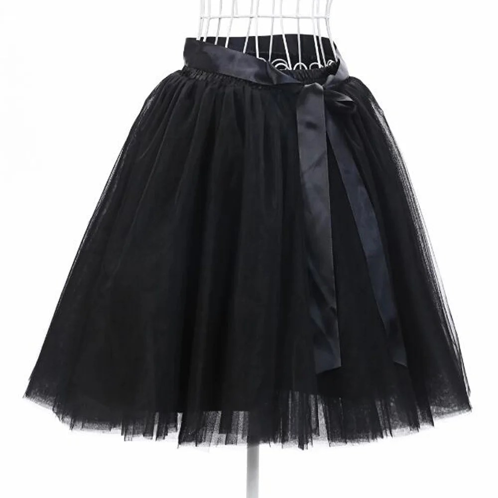 Короткие юбки с оборками Тюлевая винтажная Свадебная юбка для невесты вечерние