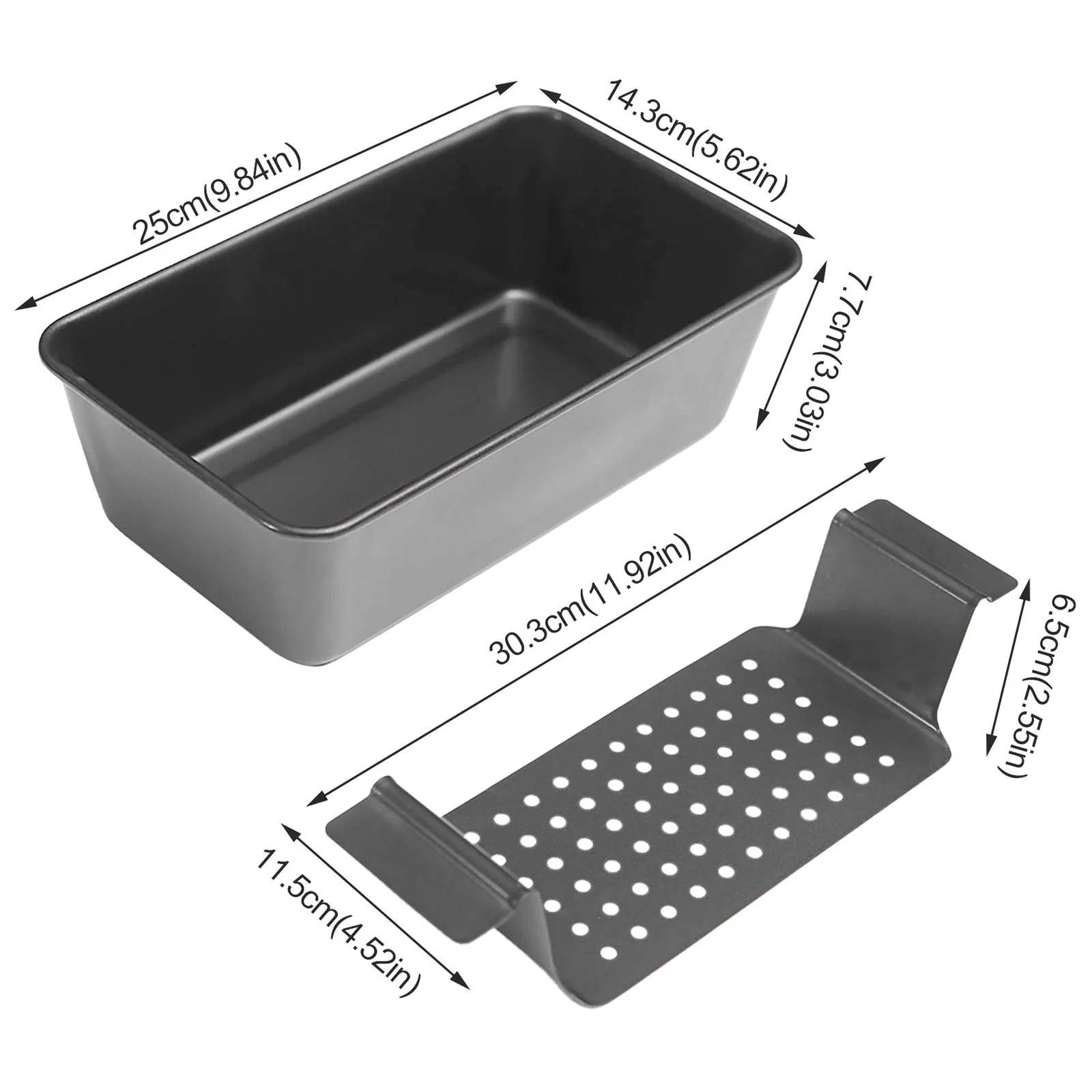 

Chicago Meatloaf Plate Professional Healthy Meatloaf Pan Non-stick Barbecue Tray Rectangular Loaf Pan With Insert Rack#g35