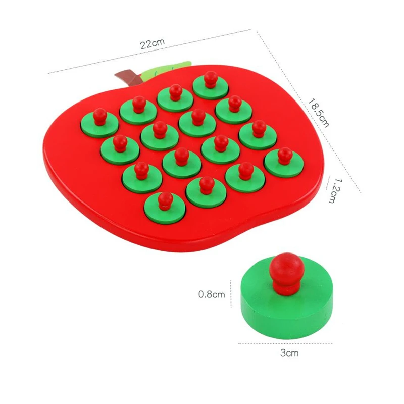 Раннее образование 3D головоломки игрушки Дети Деревянный яблоко памяти