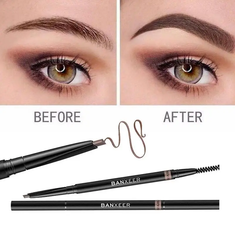 Карандаш для бровей водонепроницаемая косметика ручка с коричневой