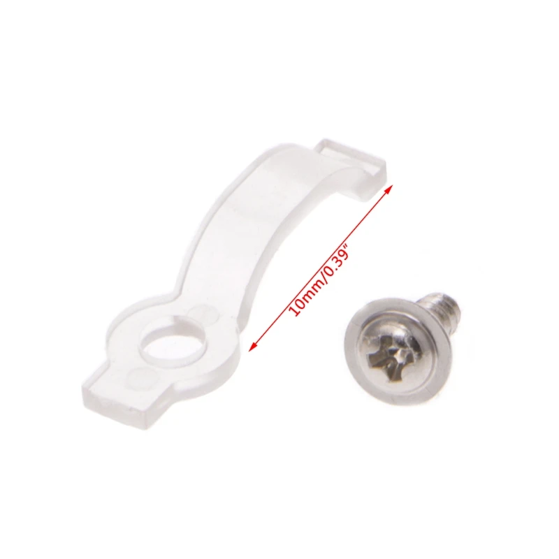 100 Pcs Mounting Bracket 10mm Fixing Clip For 5050 LED Strip Light with Screws | Обустройство дома