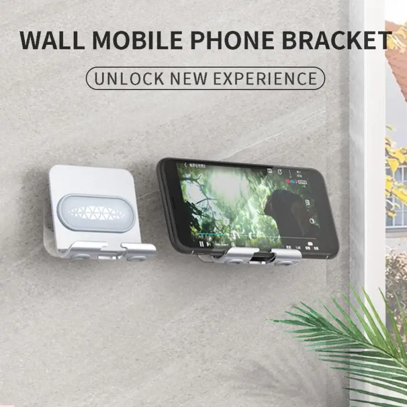 

Mobile Phone Holder Stand Universal Tablet Bracket For Iphone Samsung Xiaomi Wall Mount Holder For Bathroom Kitchen Bedside Wall