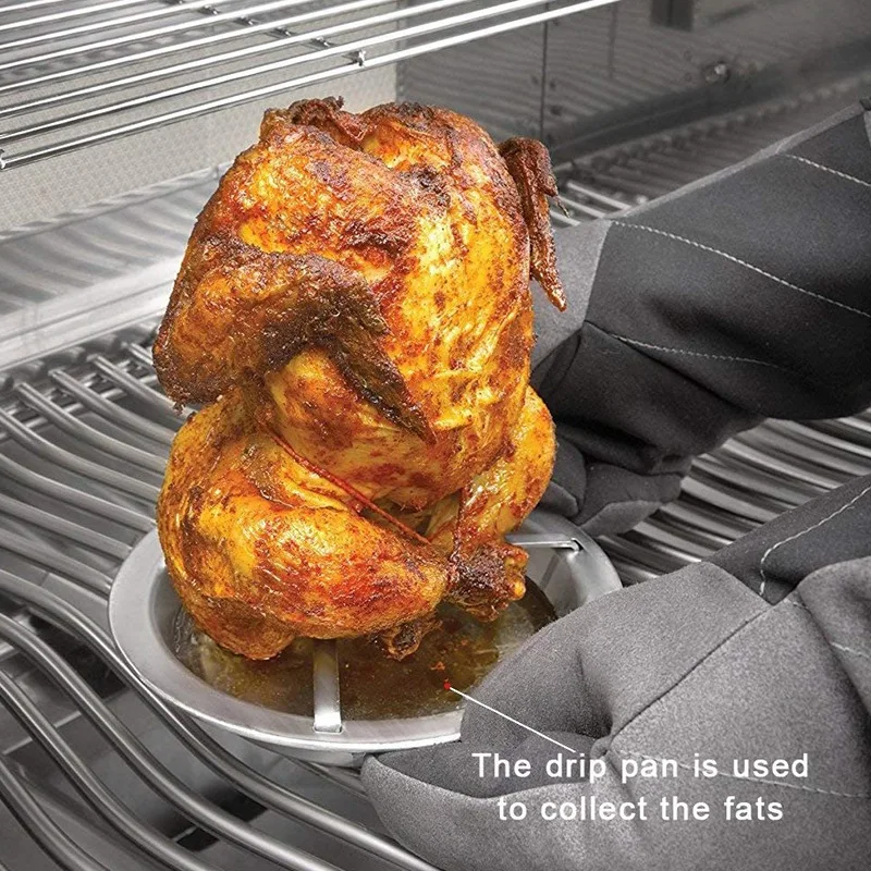 Комплект из 3 предметов Нержавеющая сталь стойка для жарки курицы пивная банка