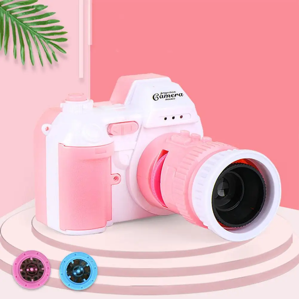 Детский светодиодный светящийся проектор для камеры цифровая камера со слингом