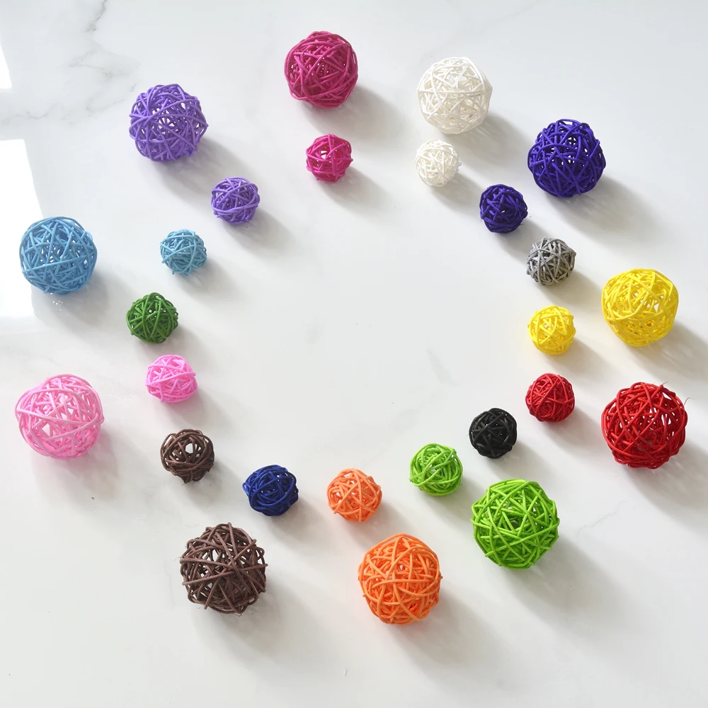 3 см Смешанные цвета свадебные декоративные Ротанговые шары ИД Мубарак