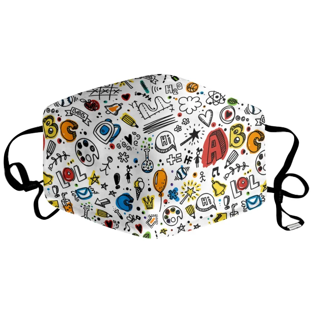 

1PC Adult Unisex Mask Letter print can washed and reused windproof dustproof breathable Air Purifying PM2.5 Outdoor Face Mask