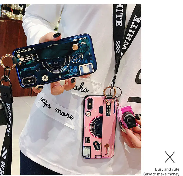 Чехол для iPhone 11 Pro Max 11Pro X XS XR 6 6s 7 8 Plus SE 2020 IMD противоударный ремешок на запястье