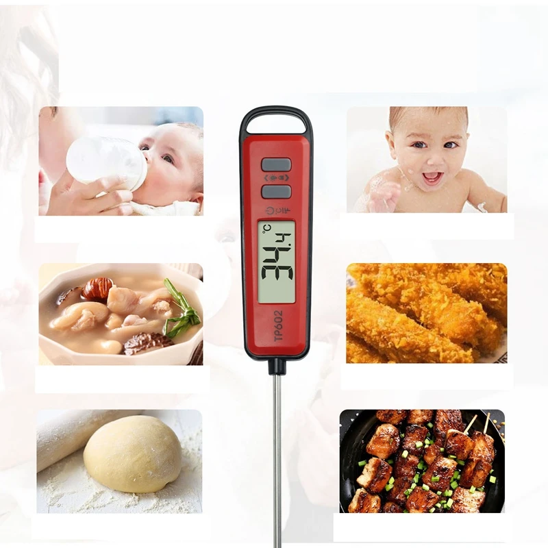 

Food Barbecue Thermometer, Fast Reading Kitchen Food Cooking Thermometer with Backlight BBQ Meat Thermometer