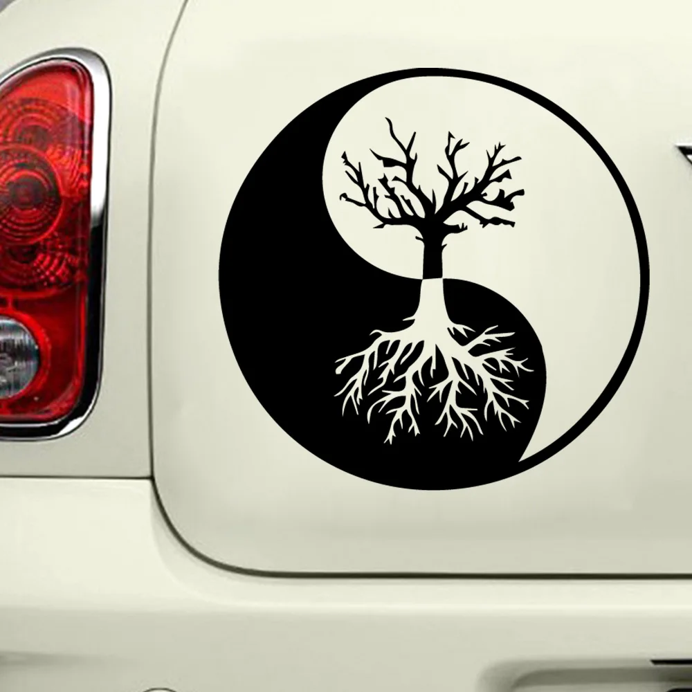 

Cool Design Yin and Yang Car Decal Waterproof Self-Adhesive Removable Car Sticker Scratch Cover Decal Auto Decoration