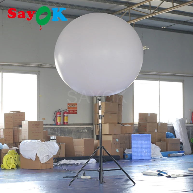 3W White Light Горячая надувной стенд Штатив шар с галогенный светильник или RGB светильник для рекламы событий - Цвет: 3W White Light