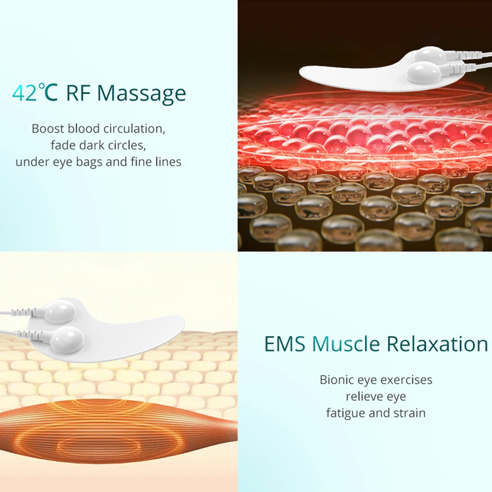 

Eye Care RF Massage Eye Mask Massager Eye Patches EMS Device Reduce Wrinkles