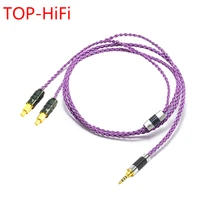 top hifi 7n replacement silver plated headphone upgrade cables for ath ap2000ti 750 770h 990h adx5000 msr7b headset earphones