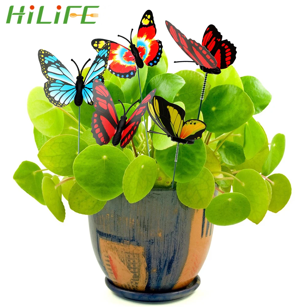 HILIFE 5 шт./Букет бабочек цветов искусственных со сваями Красочные бабочки стопы